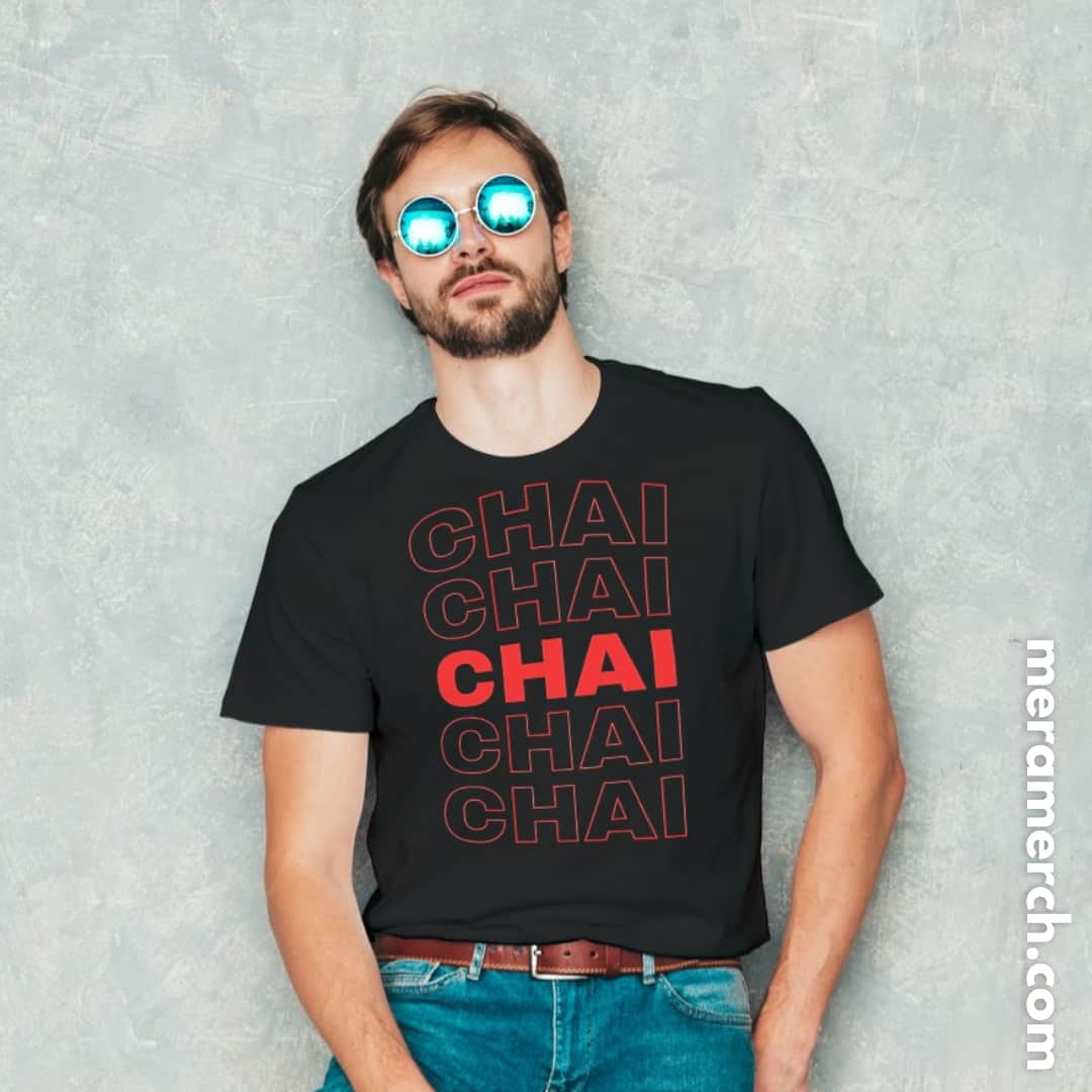 Buy Chai Lover Round Neck TShirt On Mera Merch