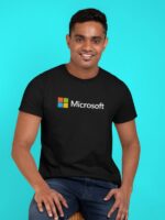 Buy Microsoft T Shirt Black On Mera Merch